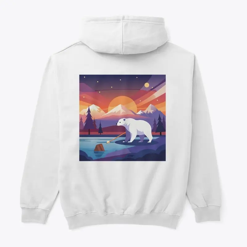 Wanna watch sunrise with cute polar bear